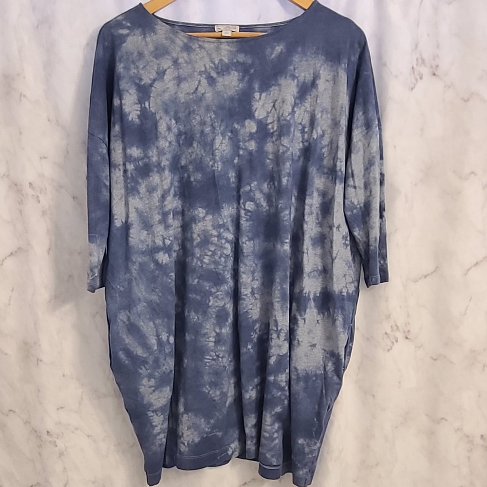 Tie-Dye Oversize Shirt Dress